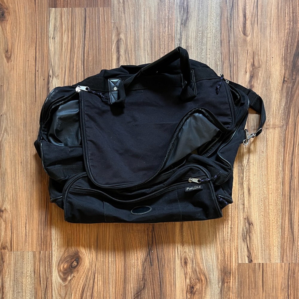 Black duffle bag